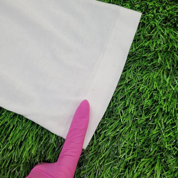 Vintage 90s Arrow MOD Polo Shirt M/L 21x28 Whtie Purple - Picture 5 of 12